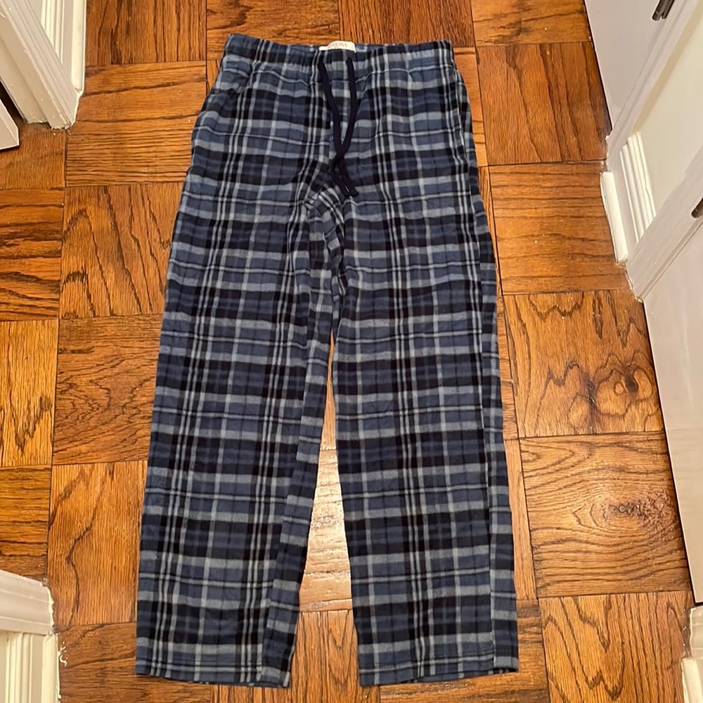 Mens Fleece Plaid Pajama Pant